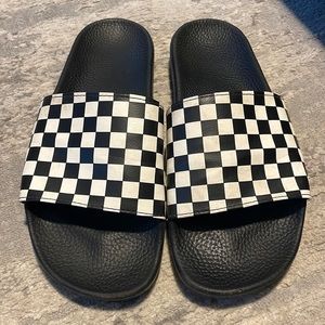 Men’s size 10 Vans checkerboard slides